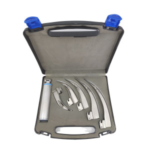 Laringoscopio Luz Convencional Stainless Acero Inoxidable Estuche 5 Palas