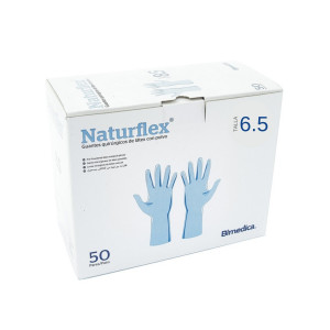 Luvas Cirúrgicas de Látex Par Estéril Tamanho 6,5 Caixa 50 Pcs.