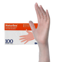 Guantes Vinilo sin Polvo Caja 100 Unids